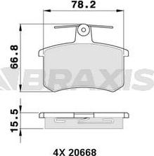 Braxis AA0334 - Set placute frana,frana disc aaoparts.ro
