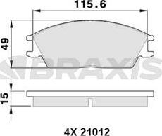 Braxis AA0337 - Set placute frana,frana disc aaoparts.ro
