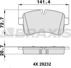 Braxis AA0328 - Set placute frana,frana disc aaoparts.ro