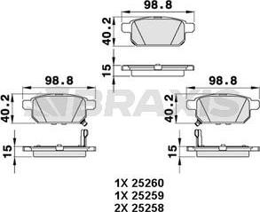 Braxis AA0299 - Set placute frana,frana disc aaoparts.ro