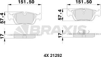 Braxis AA0297 - Set placute frana,frana disc aaoparts.ro