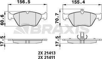 Braxis AA0249 - Set placute frana,frana disc aaoparts.ro
