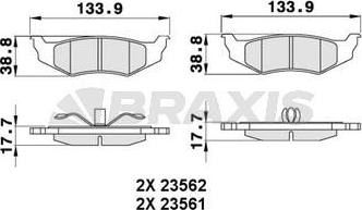 Braxis AA0255 - Set placute frana,frana disc aaoparts.ro