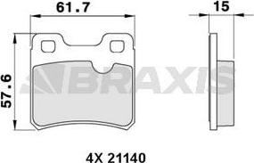 Braxis AA0267 - Set placute frana,frana disc aaoparts.ro