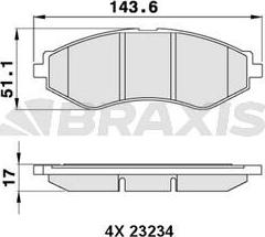 Braxis AA0285 - Set placute frana,frana disc aaoparts.ro