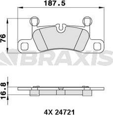 Braxis AA0283 - Set placute frana,frana disc aaoparts.ro