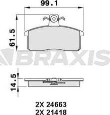 Braxis AA0276 - Set placute frana,frana disc aaoparts.ro