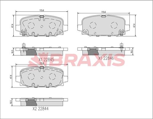 Braxis AA0750 - Set placute frana,frana disc aaoparts.ro