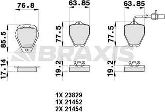 Braxis AB0446 - Set placute frana,frana disc aaoparts.ro