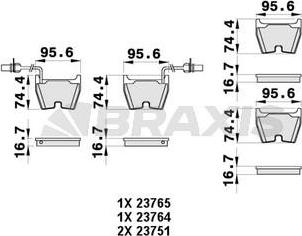 Braxis AB0461 - Set placute frana,frana disc aaoparts.ro