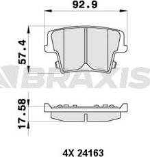 Braxis AB0403 - Set placute frana,frana disc aaoparts.ro
