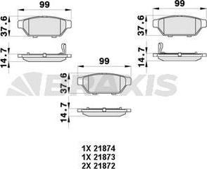 Braxis AB0414 - Set placute frana,frana disc aaoparts.ro