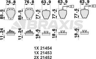 Braxis AB0418 - Set placute frana,frana disc aaoparts.ro