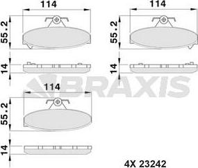 Braxis AB0500 - Set placute frana,frana disc aaoparts.ro