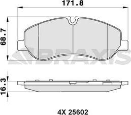 Braxis AB0503 - Set placute frana,frana disc aaoparts.ro