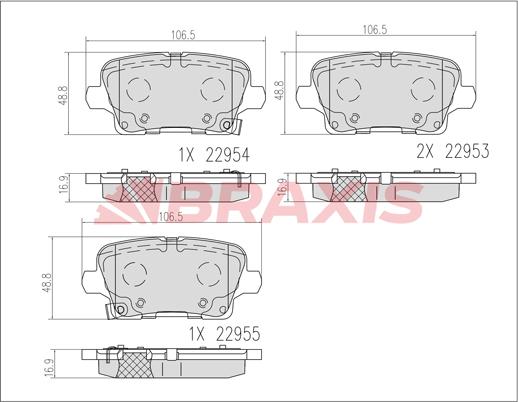 Braxis AB0604 - Set placute frana,frana disc aaoparts.ro