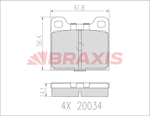 Braxis AB0603 - Set placute frana,frana disc aaoparts.ro