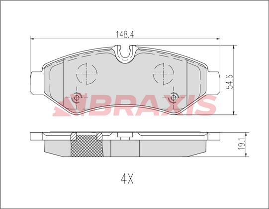 Braxis AB0631 - Set placute frana,frana disc aaoparts.ro
