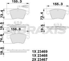 Braxis AB0099 - Set placute frana,frana disc aaoparts.ro