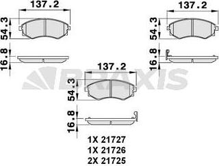 Braxis AB0093 - Set placute frana,frana disc aaoparts.ro