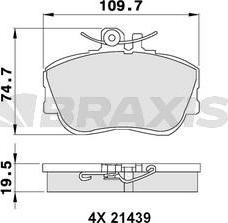 Braxis AB0069 - Set placute frana,frana disc aaoparts.ro