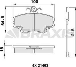 Braxis AB0001 - Set placute frana,frana disc aaoparts.ro