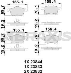 Braxis AB0008 - Set placute frana,frana disc aaoparts.ro