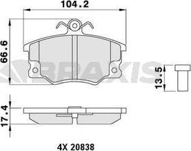 Braxis AB0019 - Set placute frana,frana disc aaoparts.ro