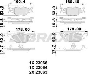 Braxis AB0015 - Set placute frana,frana disc aaoparts.ro