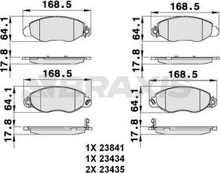 Braxis AB0086 - Set placute frana,frana disc aaoparts.ro