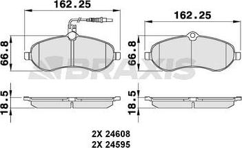 Braxis AB0083 - Set placute frana,frana disc aaoparts.ro