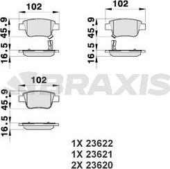 Braxis AB0101 - Set placute frana,frana disc aaoparts.ro