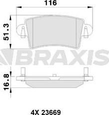 Braxis AB0113 - Set placute frana,frana disc aaoparts.ro