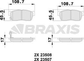 Braxis AB0117 - Set placute frana,frana disc aaoparts.ro