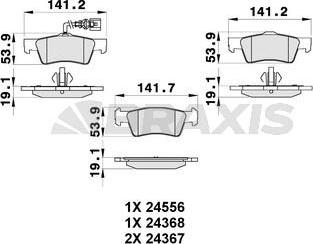 Braxis AB0343 - Set placute frana,frana disc aaoparts.ro