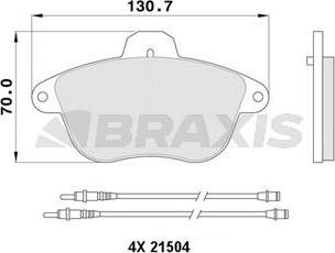 Braxis AB0382 - Set placute frana,frana disc aaoparts.ro