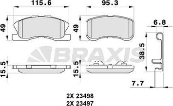 Braxis AB0290 - Set placute frana,frana disc aaoparts.ro