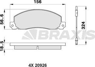 Braxis AB0200 - Set placute frana,frana disc aaoparts.ro