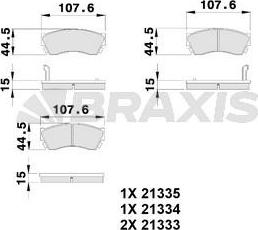 Braxis AB0239 - Set placute frana,frana disc aaoparts.ro