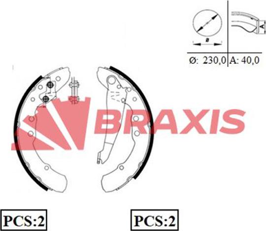 Braxis AC0059 - Set saboti frana aaoparts.ro