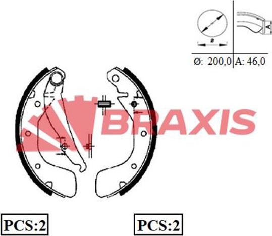 Braxis AC0056 - Set saboti frana aaoparts.ro