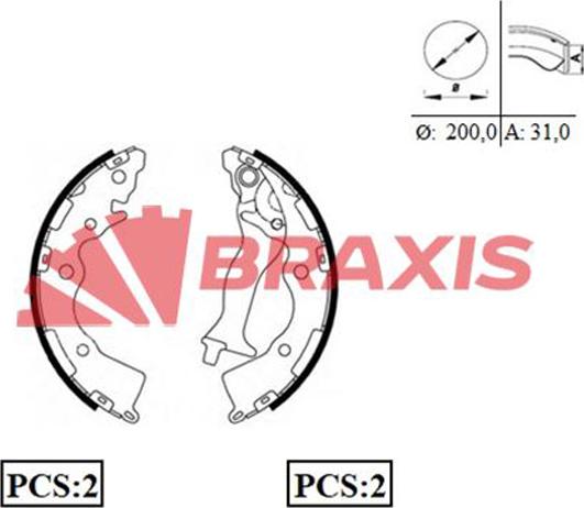Braxis AC0063 - Set saboti frana aaoparts.ro