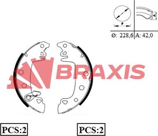 Braxis AC0001 - Set saboti frana aaoparts.ro