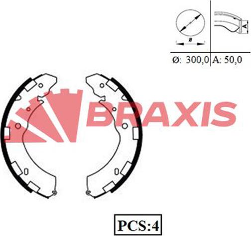 Braxis AC0077 - Set saboti frana aaoparts.ro