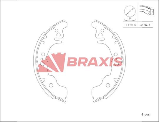 Braxis AC0152 - Set saboti frana aaoparts.ro