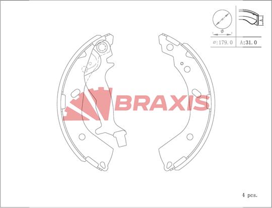 Braxis AC0110 - Set saboti frana aaoparts.ro