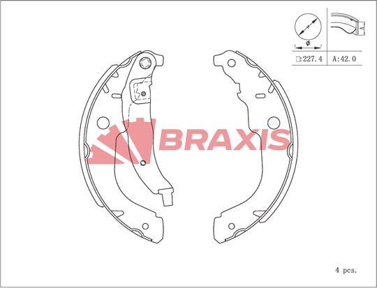 Braxis AC0111 - Set saboti frana aaoparts.ro