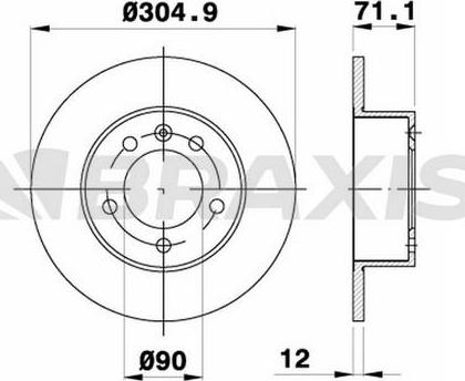 Braxis AD0467 - Disc frana aaoparts.ro
