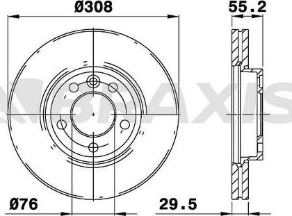 Braxis AD0123 - Disc frana aaoparts.ro