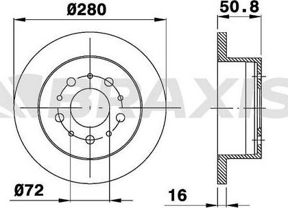 Braxis AD0267 - Disc frana aaoparts.ro